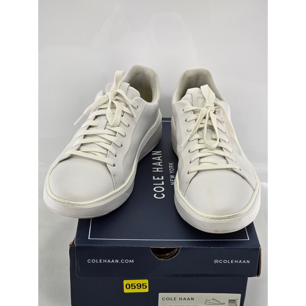 Cole Haan GrandPro Topspin Sneaker Mens 10.5 White Leather C35573 - Excellent